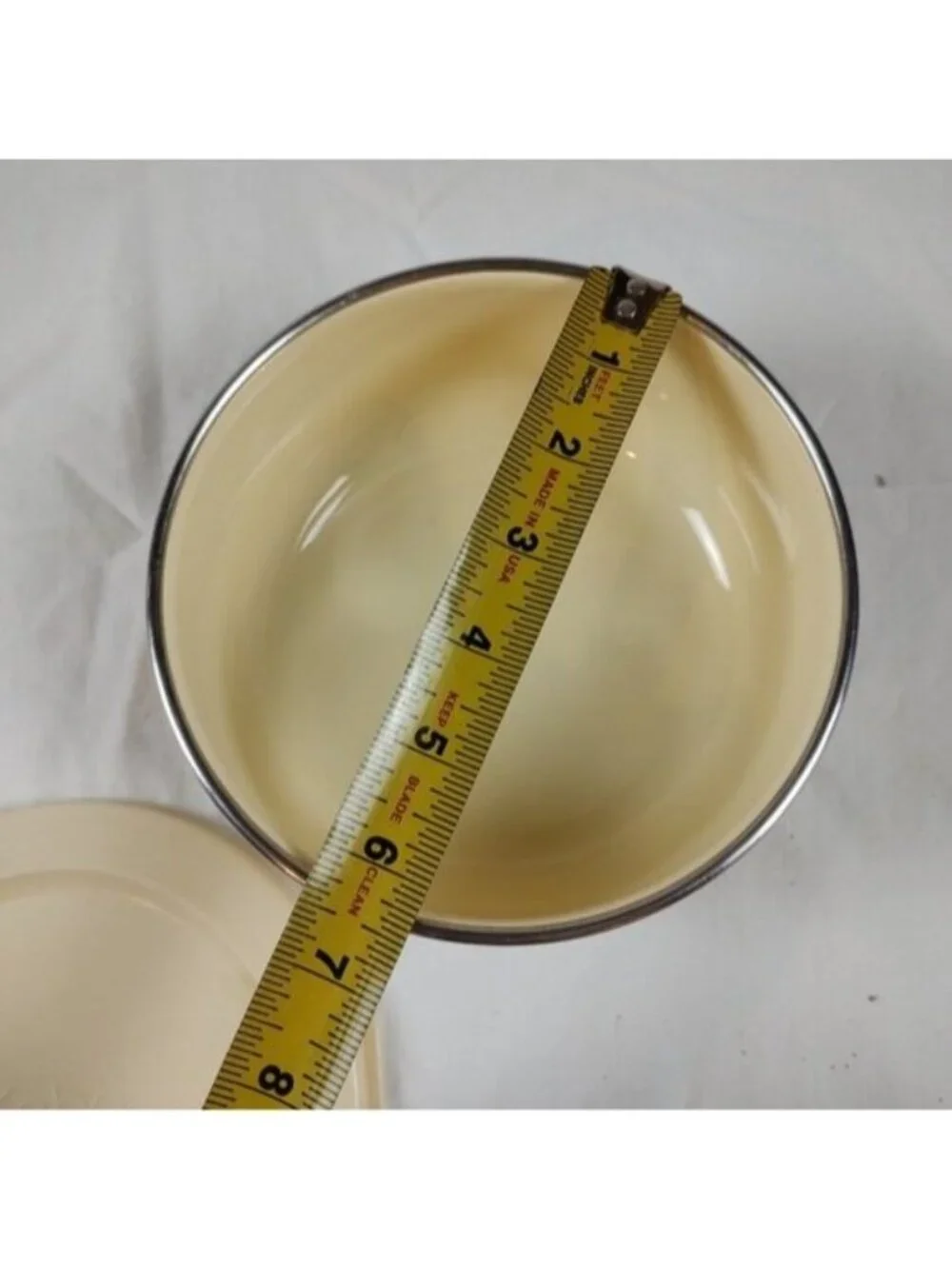 Vintage Kobe JC Penney Floral Enamel Coated Bowls Set of 2